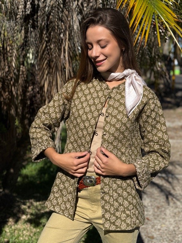 Producto - Saco rústico verde con botones