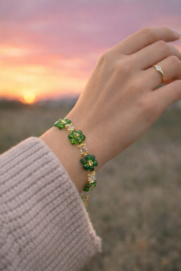 Producto - Pulsera de Flores Noemi - Verde