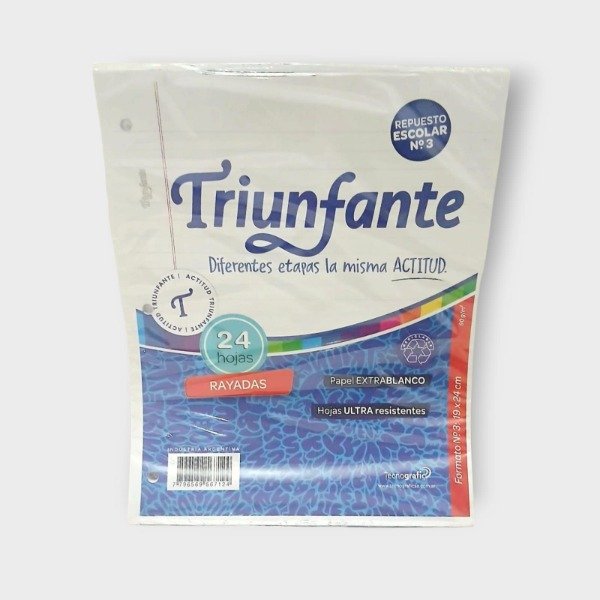 Producto - Block Triunfante 24 hojas rayadas