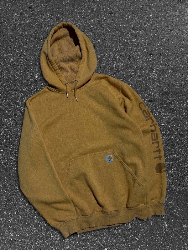 Producto - HOODIE CARHARTT BIG SLEEVE LOGO BROWN OG
