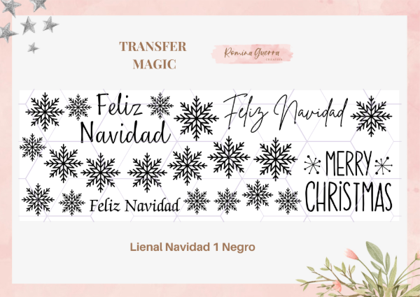 Producto - Transfer magic - Lineal Navidad 1 Negro