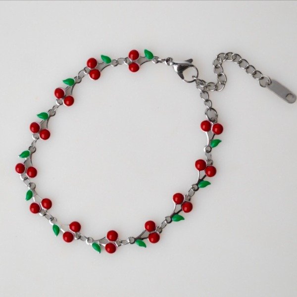 Producto - Pulcera acero cherry