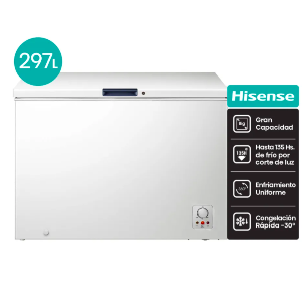 Producto - Freezer Horizontal Hisense 297l Congelación Rápida Enfriamiento 360