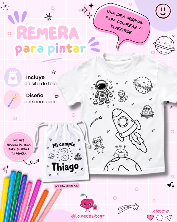 Producto - Remeras para colorear