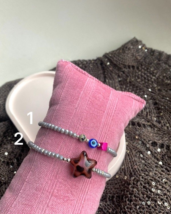 Producto - Pulseras cristal gris perla - 2