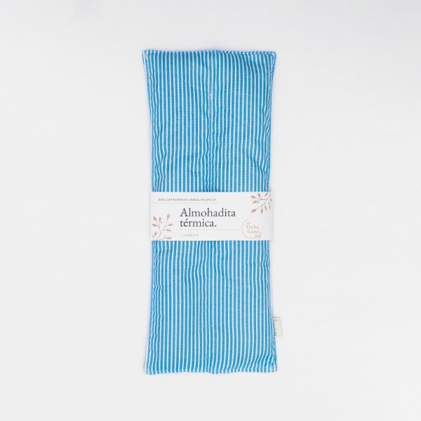 Producto - Almohadita  Lumbar Raya Celeste - 0