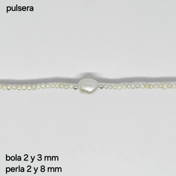 Producto - PUL #PER Pulsera Perlas 8mm y 2mm (DOLAR)