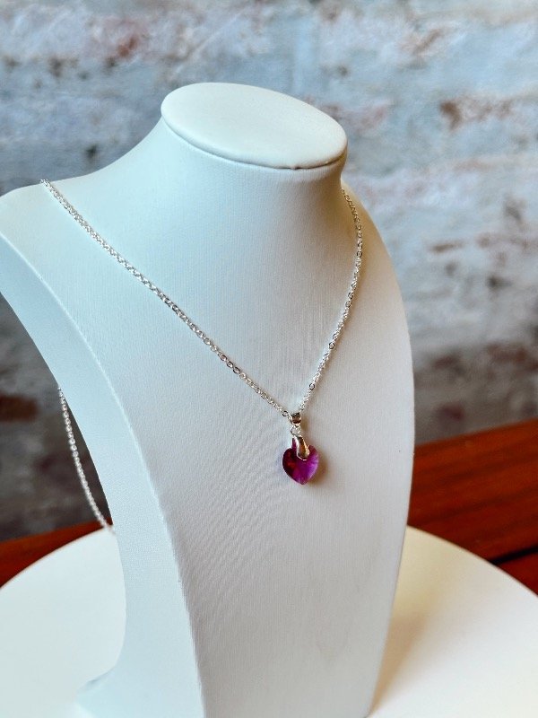 Producto - Conjunto SW con dije de plata fucsia