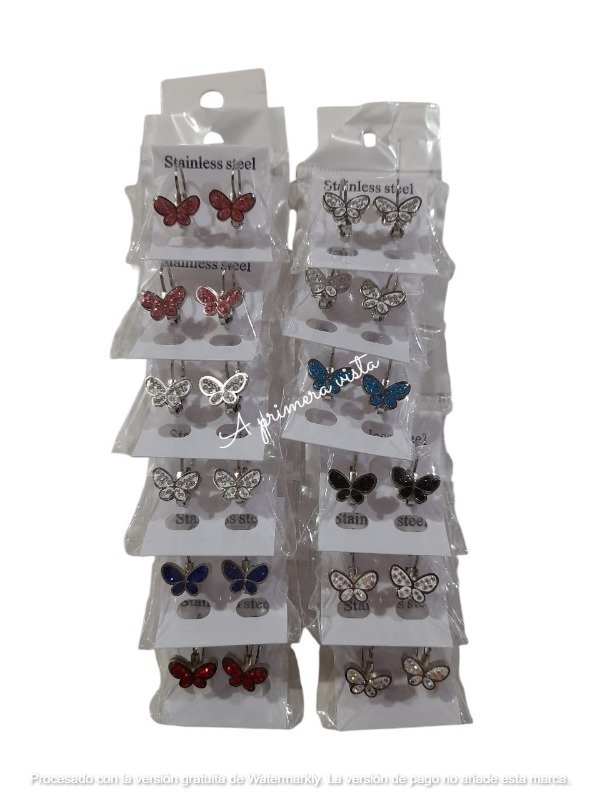 Producto - Aros mariposas c/strass