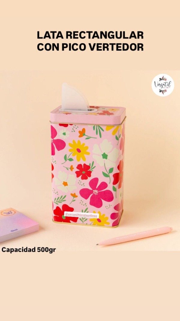 Producto - Lata rectangular con pico vertedor garden