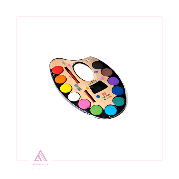 Producto - Acuarela Cbx X 12 Paleta Ovalada