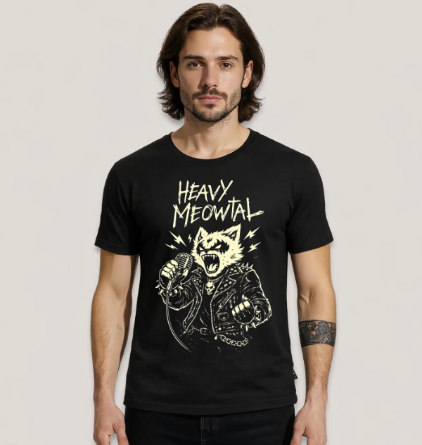Producto - Remera Gatito Rockero Cantante