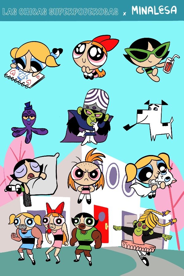 Producto - PLANCHA STICKER VINILO LAS CHICAS SUPERPODEROSAS