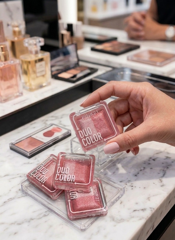 Producto - Dúo de Rubor e Iluminador Duo Color - Pink 21