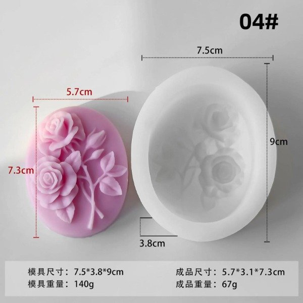 Producto - Molde jabon oval labrado