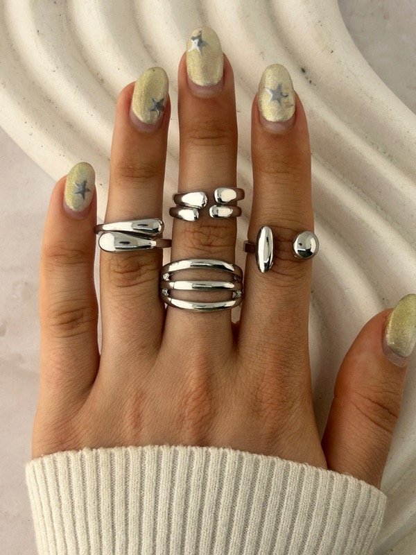 Producto - ANILLO CHUNKY REGULABLE PLATEADO 5010