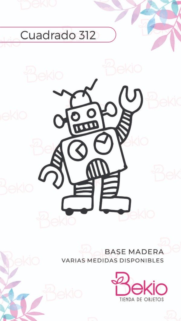 Producto - Sello Cuadrado 312 - Robot