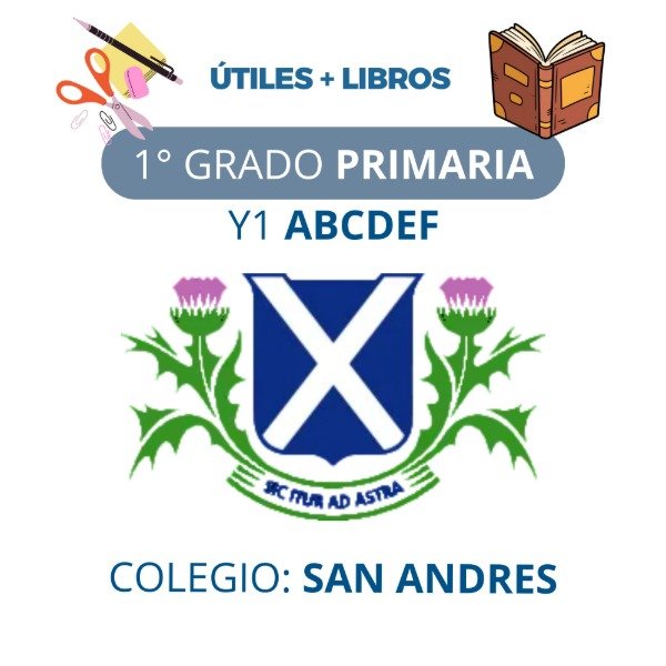 Producto - Caja Escolar - Colegio SAN ANDRÉS - PRIMER AÑO Y1 con libros
