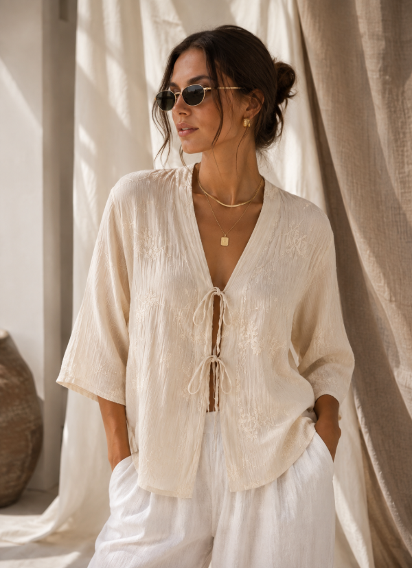 Producto - Kimono Luisana Gasa Bordada - 3