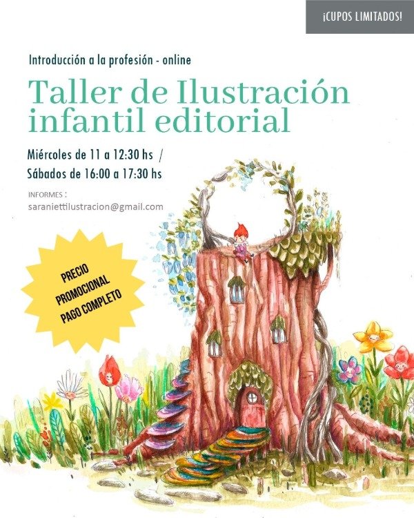 Producto - PROMO PAGO TOTAL:Taller de ilustración infantil editorial Ciclo Agosto a Octubre