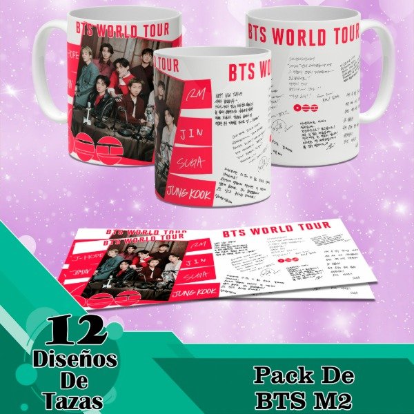 Producto - Diseños Digitales / Plantillas Para Tazas De BTS M2