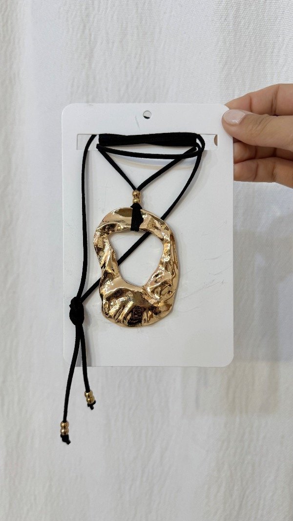 Producto - Collar cordón Chapón irregular Gold