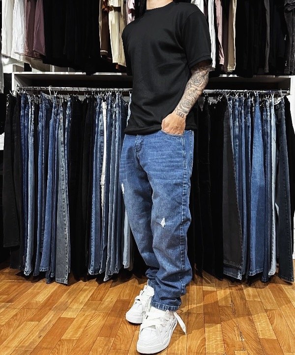 Producto - Jean roturitas mom azul LY