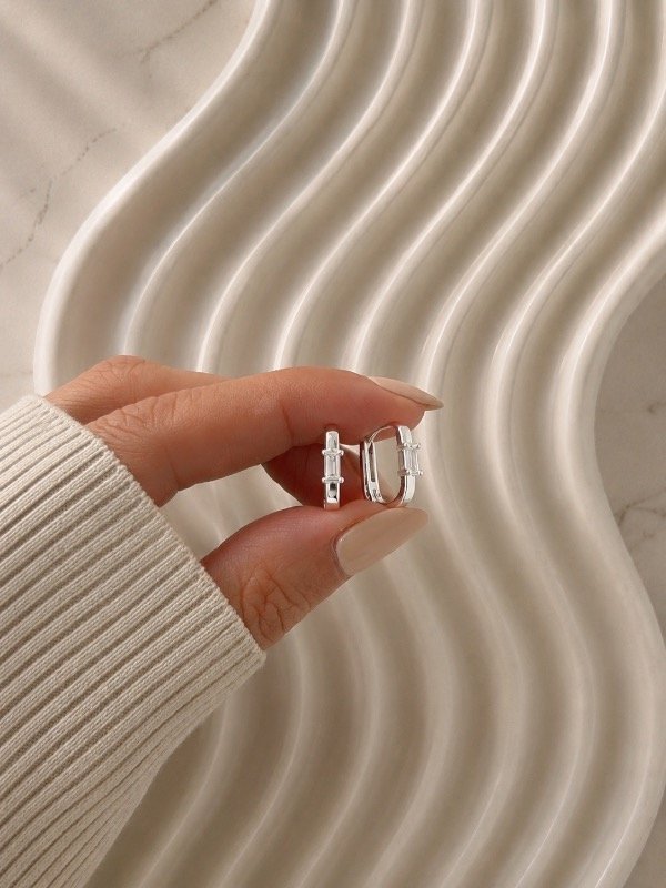 Producto - ARGOLLAS CON CUBICS TRANSPARENTES 1910