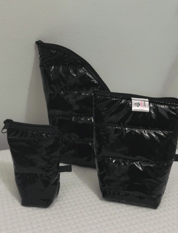 Producto - Set Matero x3 Matelaseado CHAROLADO NEGRO - 0