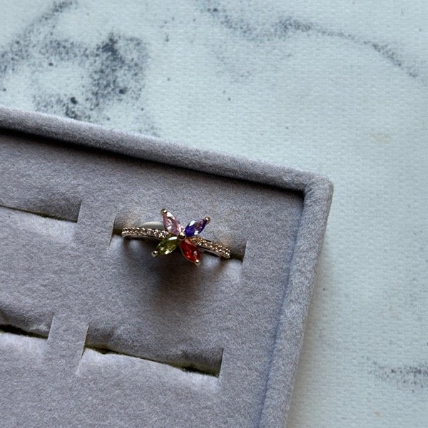 Producto - Anillo flor de colores T17