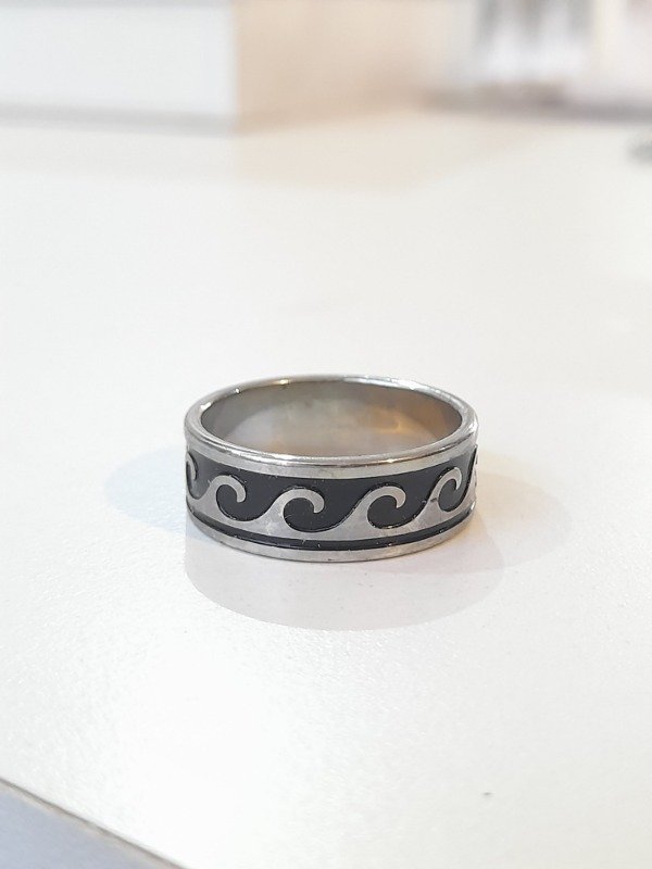 Producto - Anillo hombre olas