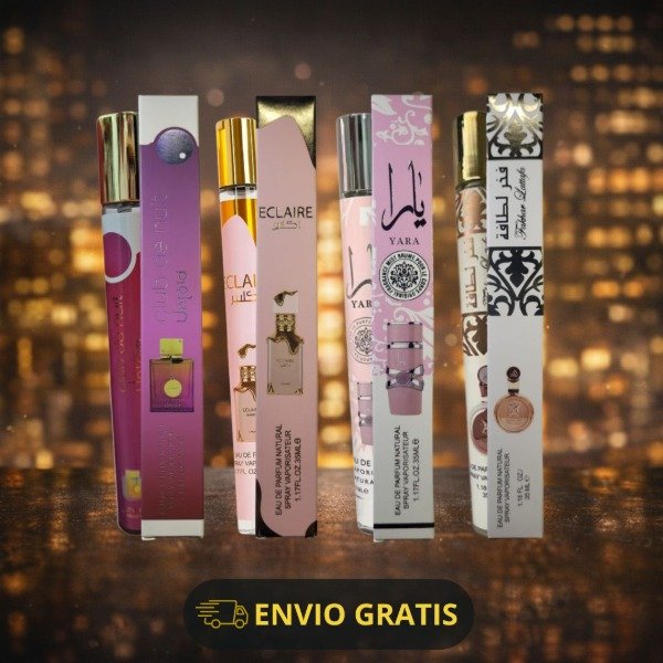 Producto - Perfumes Árabes en Tubo - Pack 4 Unidades de 35ml - Fragancias para Mujer