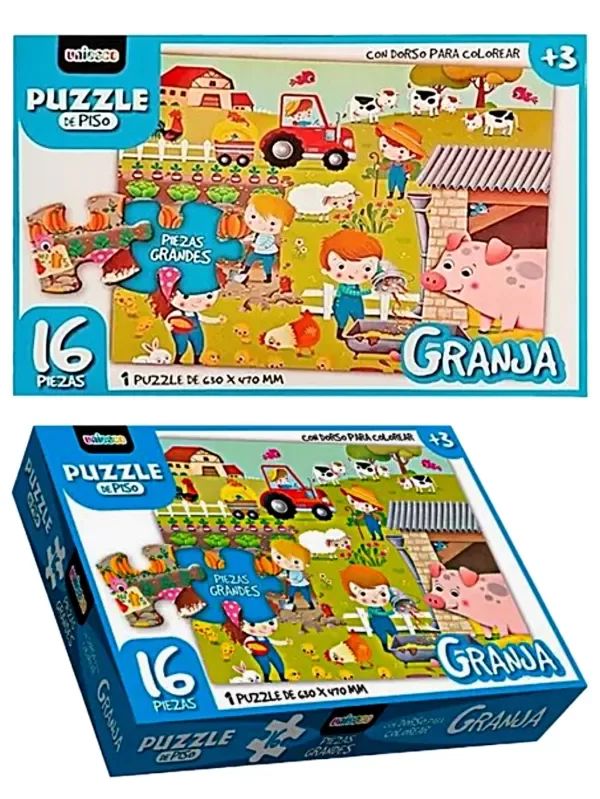 Producto - Rompecabezas de Piso con Dorso para Colorear GRANJA - 0