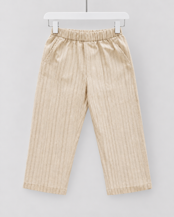 Producto - Pantalon lino con lurex beige