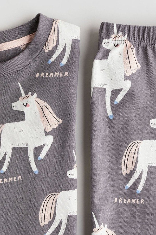 Producto - Pijama HyM unicornios gris - 1