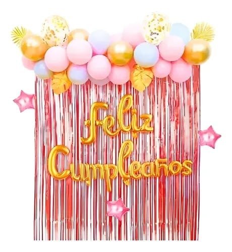 Producto - Set de globos rosa gold