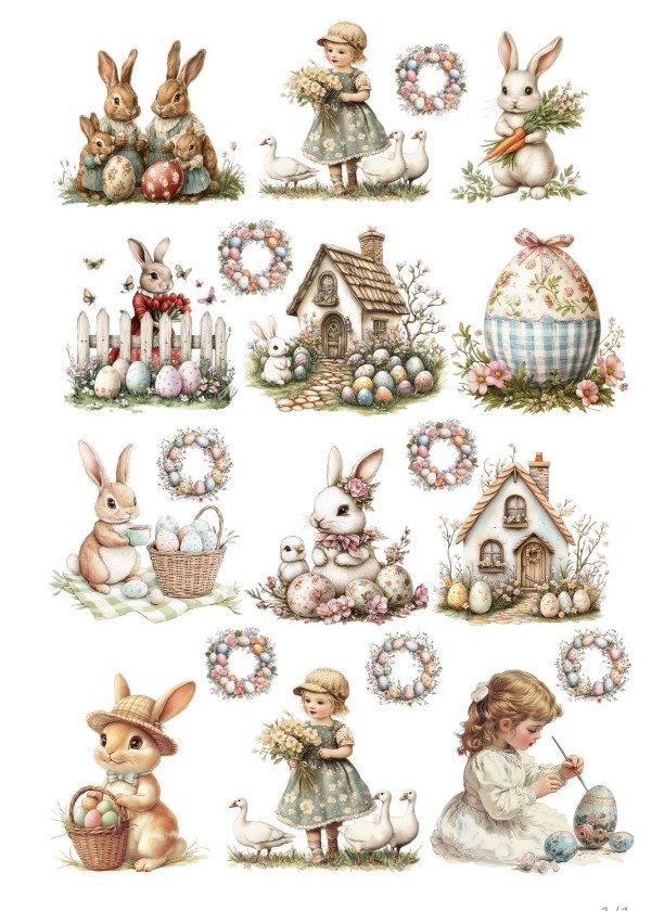 Producto - Lamina chocotransfer para huevo de Pascuas M10 Conejitos