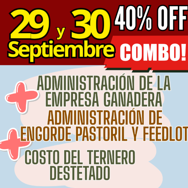 Producto - COMBO 3 CURSOS:Gestión Ganadera + Costo del Ternero + Engorde Pastoril y Feedlot - 0