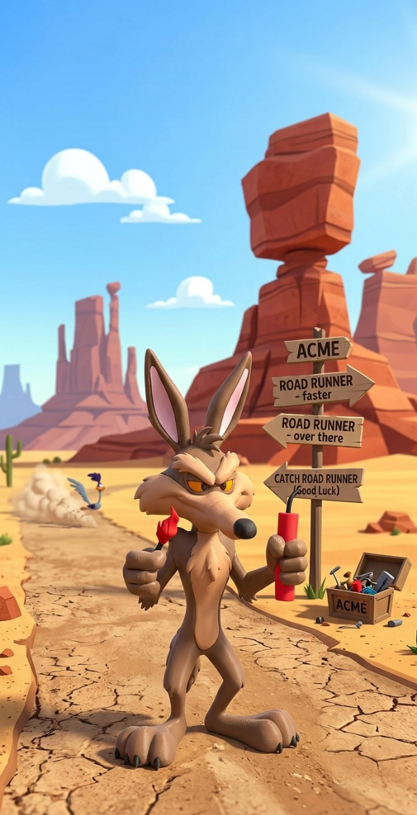 Producto - Willy El Coyote Looney Tunes  Impresión 3D