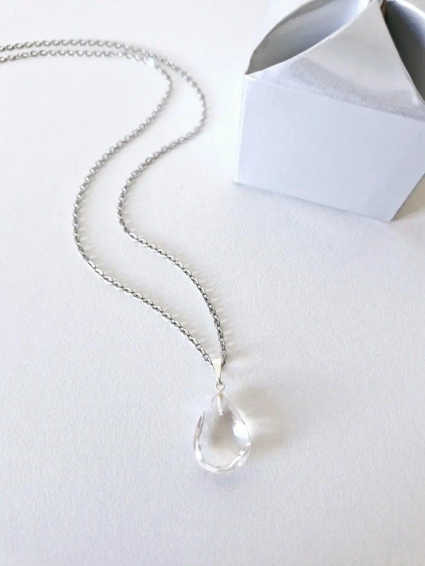 Producto - Collar Gota Cuarzo Cristal Claridad - 3