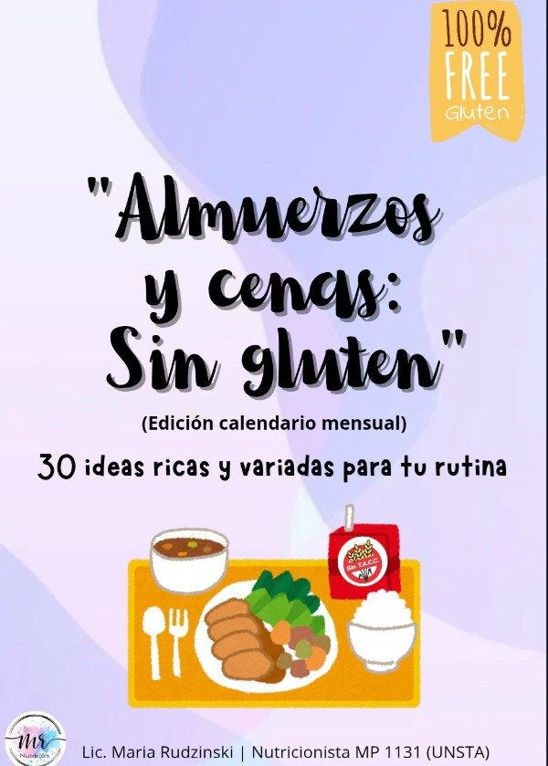 Producto - CALENDARIO ALMUERZOS Y CENAS FREE GLUTEN (TACC)
