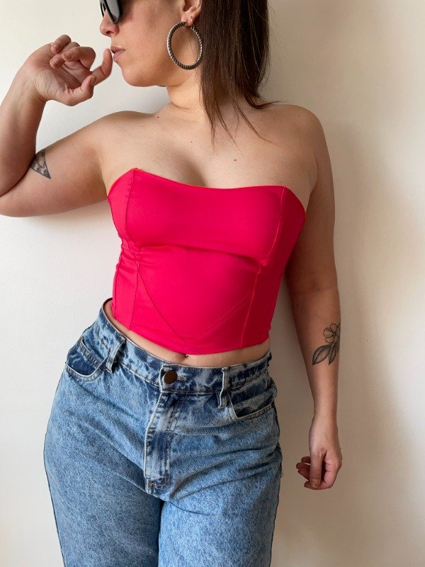 Producto - Corset V Fucsia - Reversible