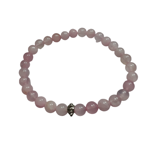 Producto - Pulsera De Piedras Naturales Cuarzo Rosa 6mm