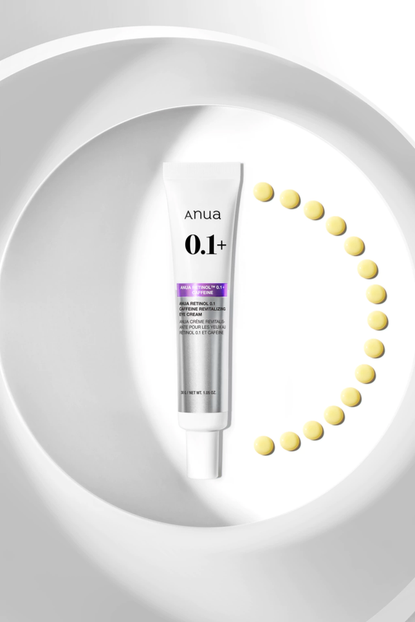 Producto - ANUA- Retinol 0.1 Eye Cream  con Retinol y Cafeina que suaviza Lineas Finas