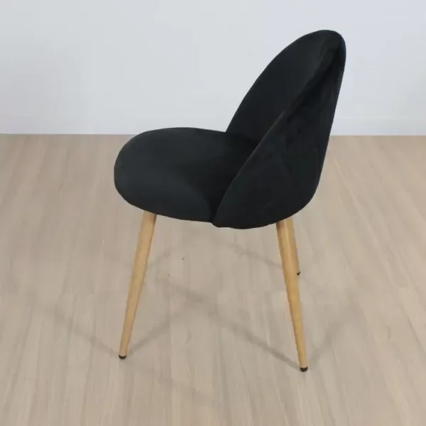 Producto - SILLA PRINCE TAPIZADA PANA NEGRA - 5