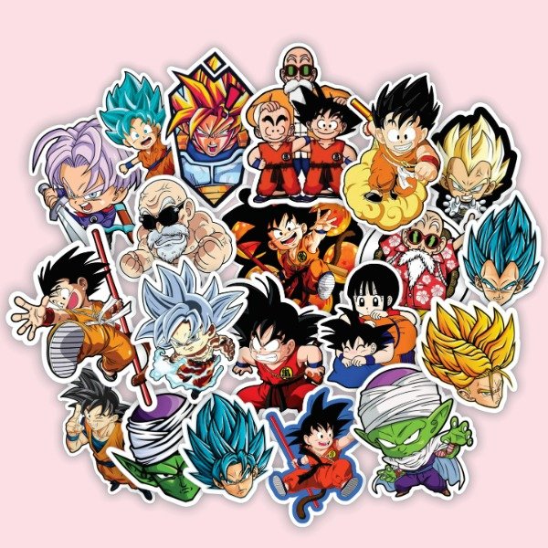 Producto - Pack 20 Stickers Vinilo Uv Premium - Dragon Ball