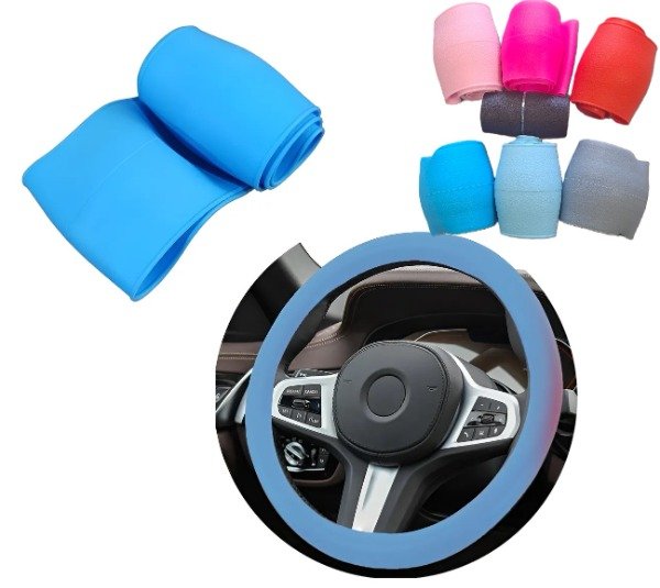 Producto - CUBRE VOLANTE ELASTIZADO SILICONA TEXTURADA 36 A 42CM UNIVERSAL