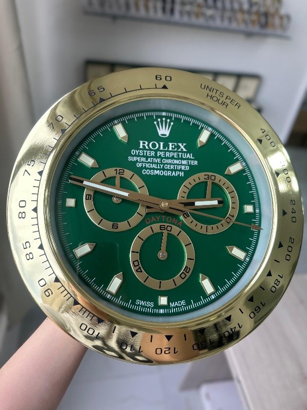 Producto - Reloj de Pared Rolex Daytona Green Gold Automatico