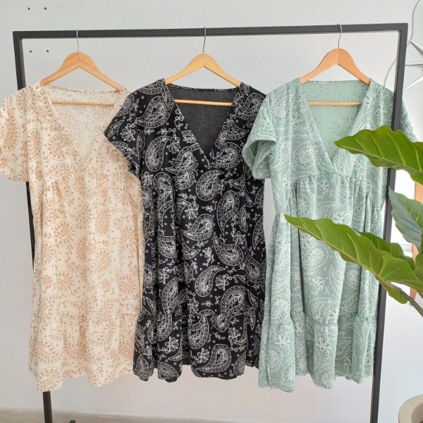 Producto - 618 - VESTIDO CEY CORTO BORDADO HOJAS