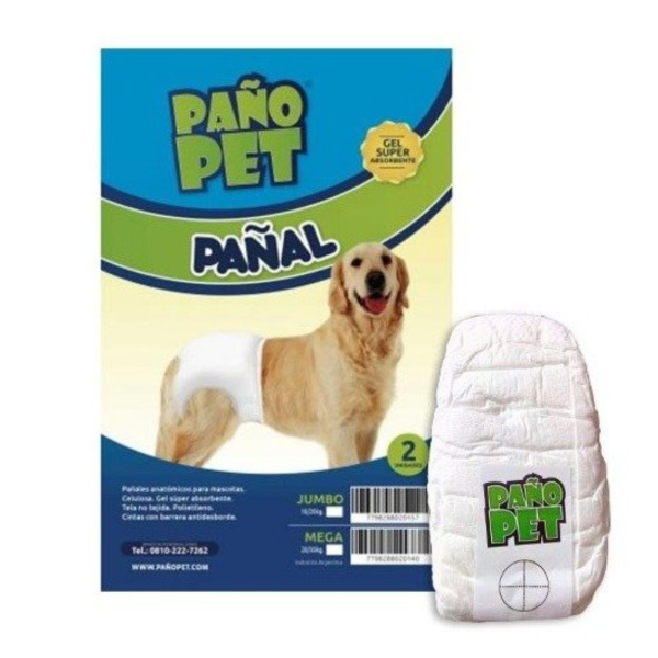 Producto - Pañales x 2 (Junior-Jumbo-Mega) Paño Pet